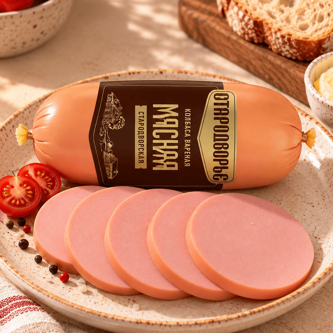 Колбаса вареная мясная"Стародворье", 1 кг